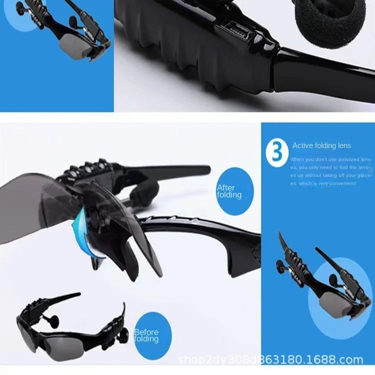 Wireless Bluetooth sunglasses with headphones