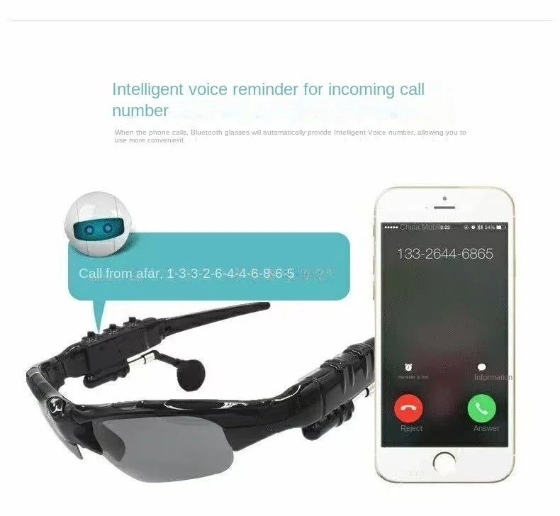 Wireless Bluetooth sunglasses with headphones