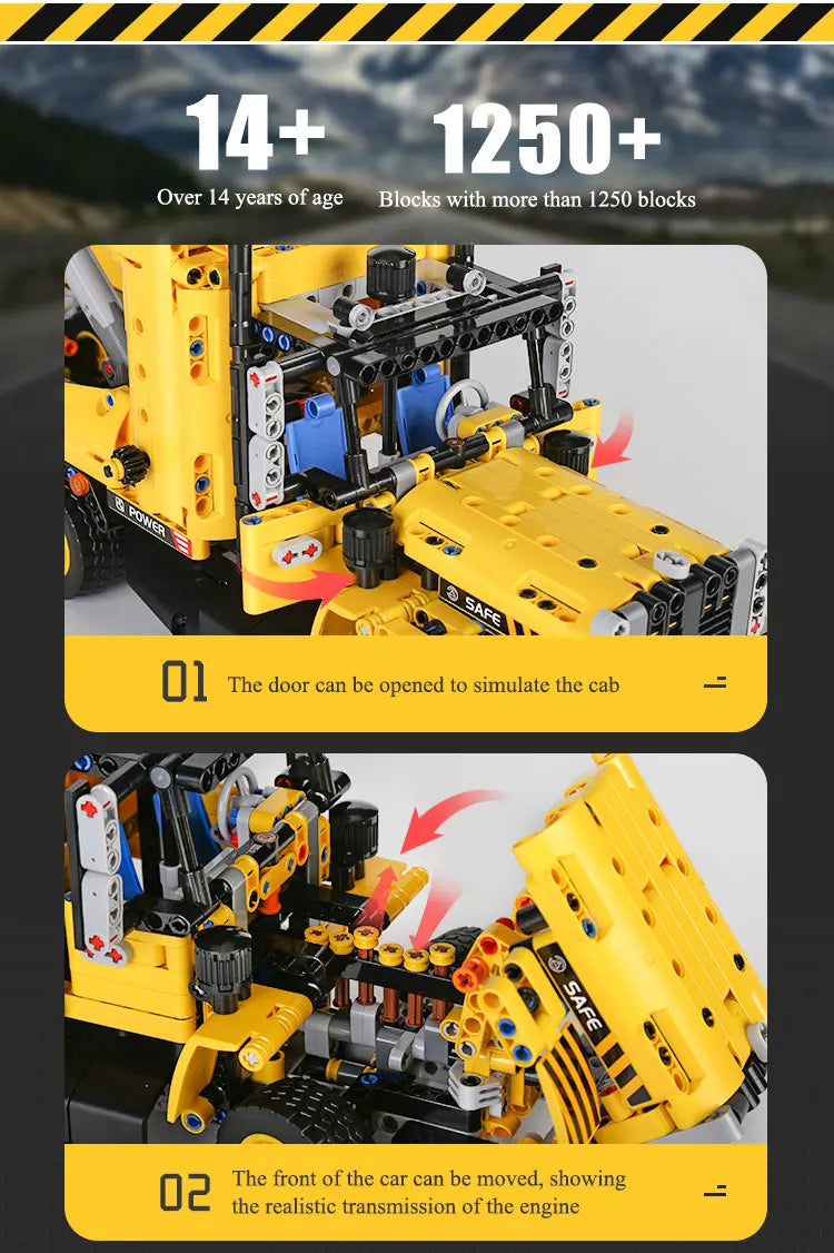 Mould King 17011 Technical Truck Toys The MOC-43434 Tow Truck Building Block Assembly Car Brick Set Kids Christmas Gift