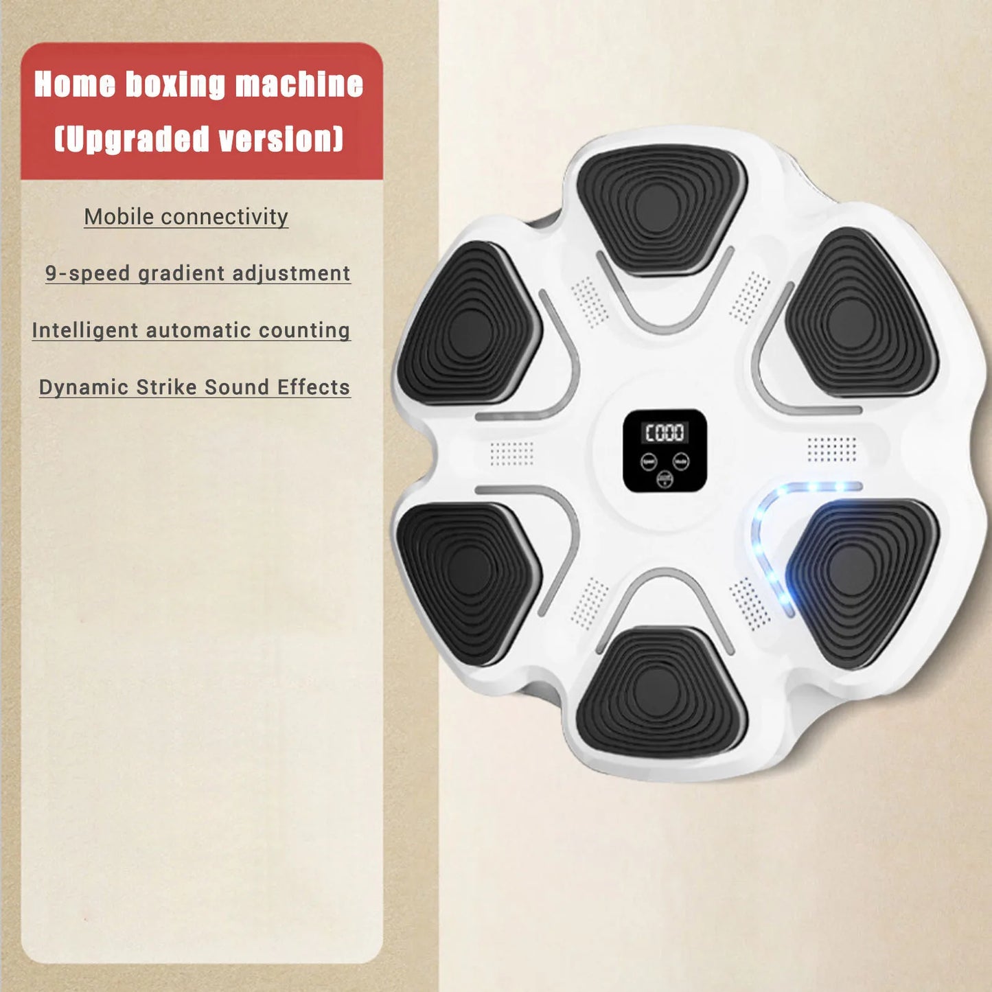 Wall Mounted Musical Boxing Machine Digital Target Training Boxing Machine for Kids Adults Men and Women MIAO-US