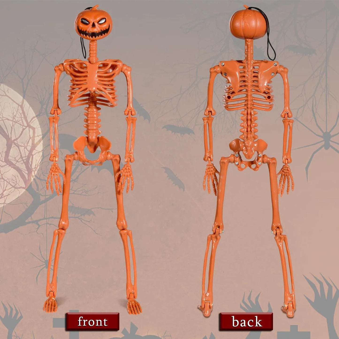Halloween Human Shape Skeleton Posable Skeleton Human Shape Bones Halloween Herror Decorations Haunted House Horror Prop