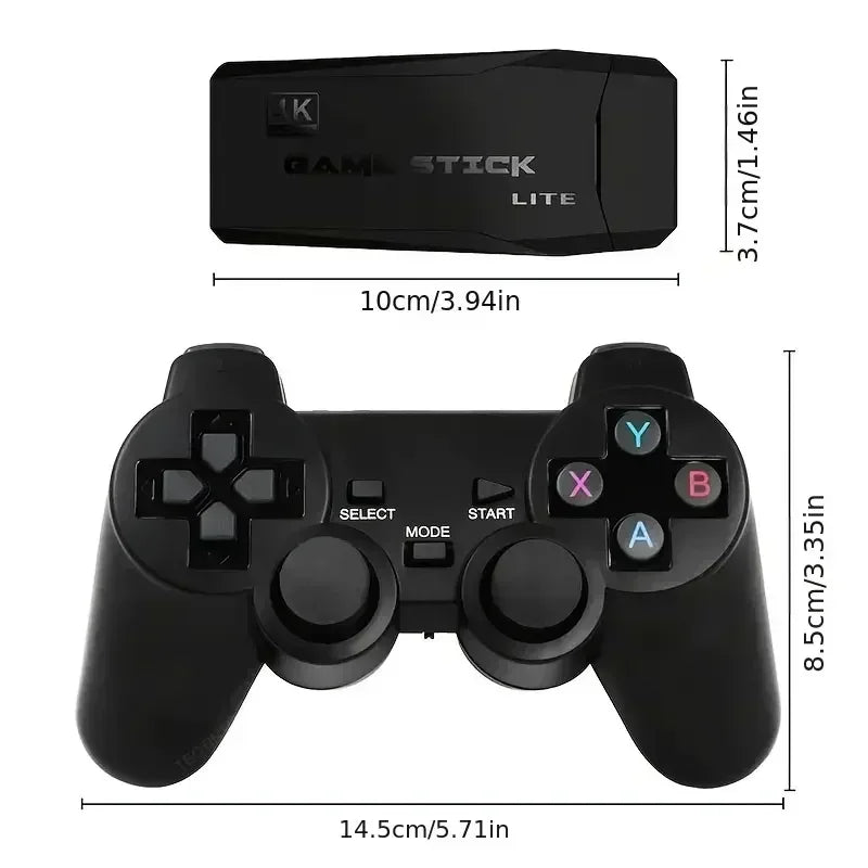 Video Game Sticks M8 Console 2.4G Dual Wireless Controller Game Stick 4K 10000 games 64GB Retro game For Xmas Gift