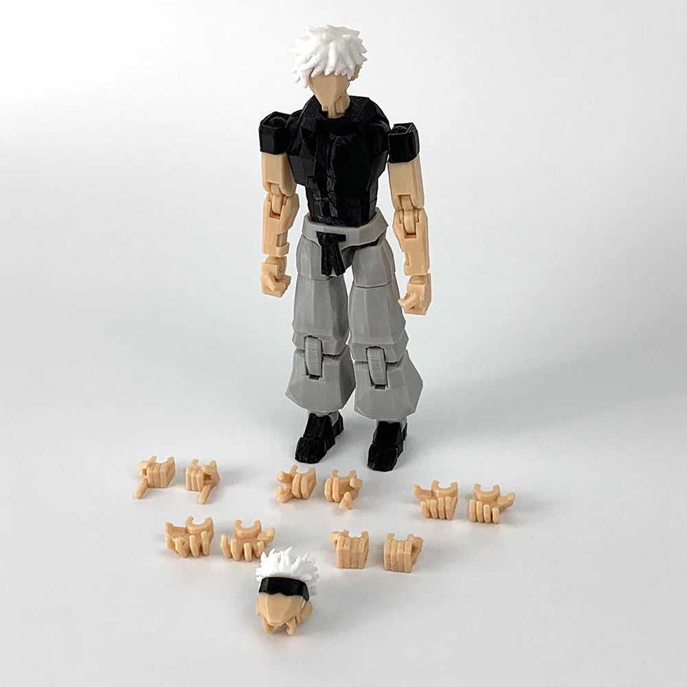 3D Printed Jujutsu Kaisen Gojo Satoru Anime Multi-Jointed Shapeshift Toys Action Figures Mannequin Model Ornaments Gifts