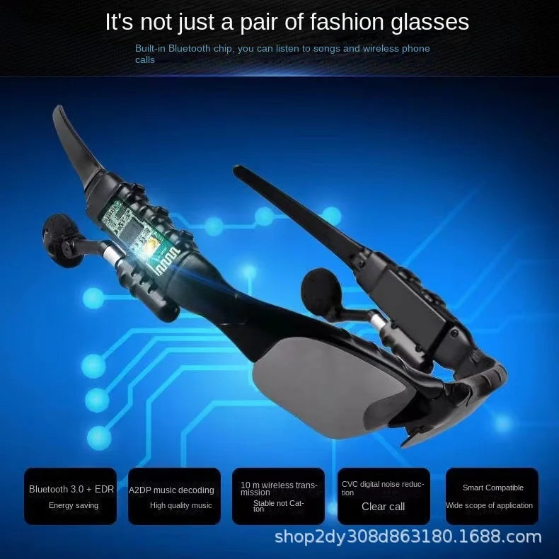 Wireless Bluetooth sunglasses with headphones
