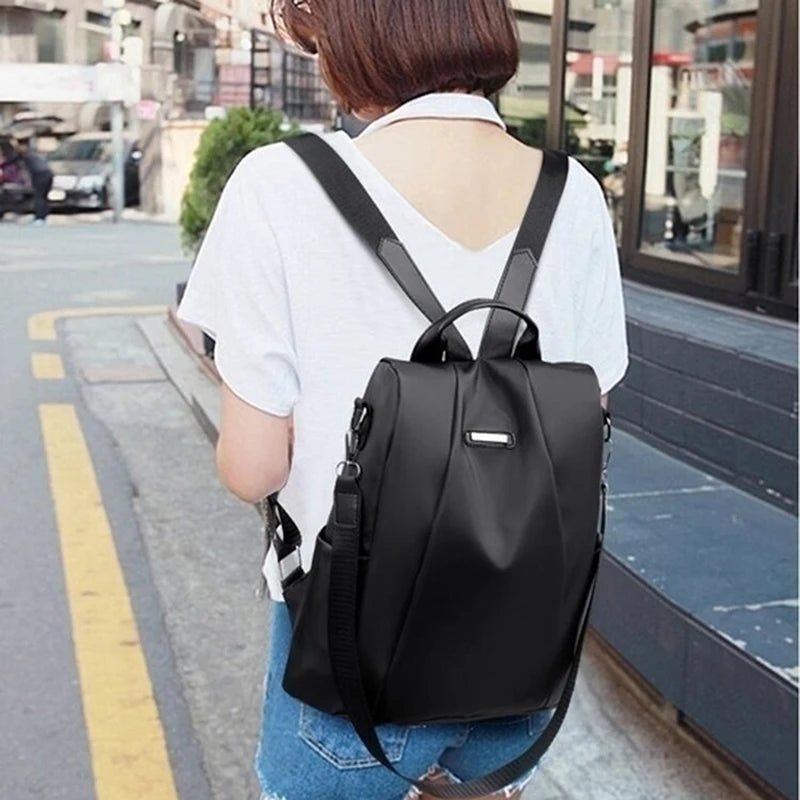 New Women's Multifunction Backpack Casual Solid Color School Bag  For Girls Fashion Detachable Strap Travel Shoulder Bag