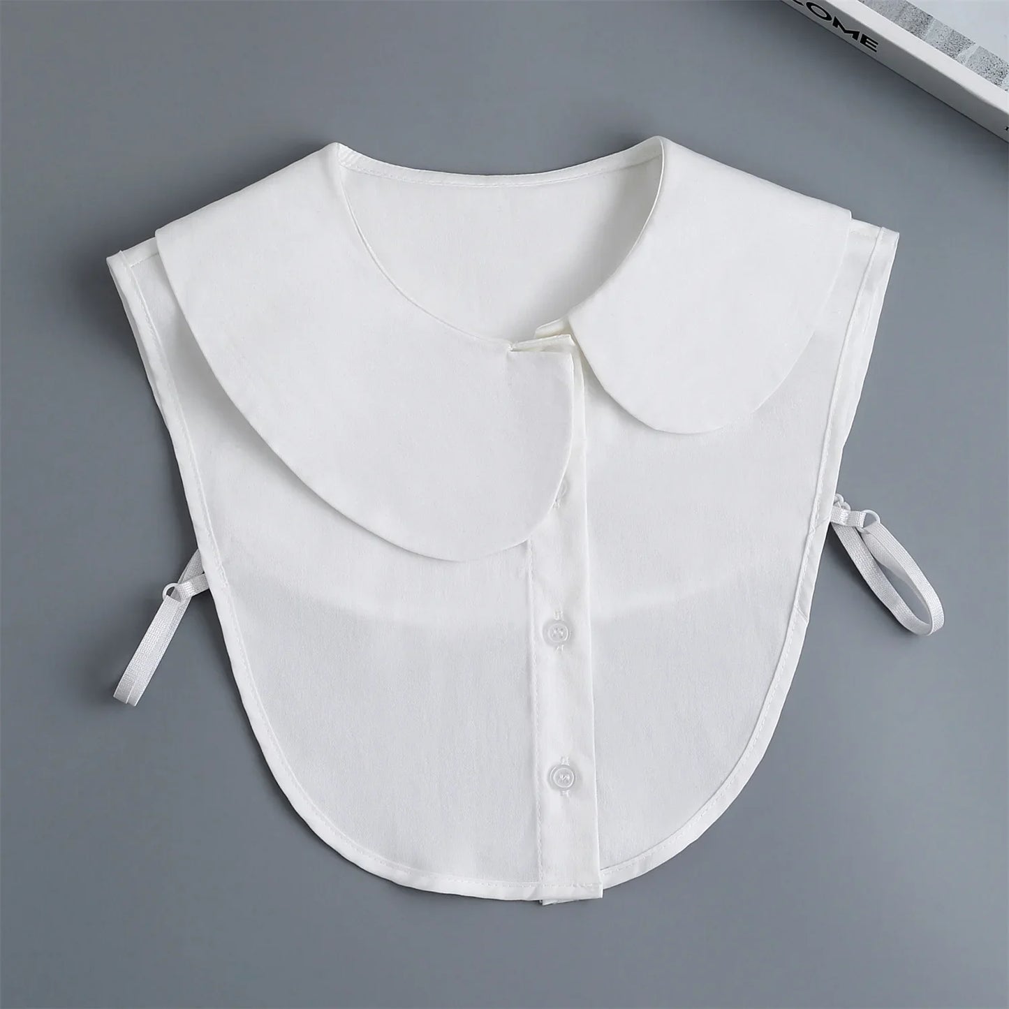 Fashion 2024 Front Tie White Fake Collar for Women Stand Detachable Collar Fake Girls Vintage Lace Ladies False Blouse Collar