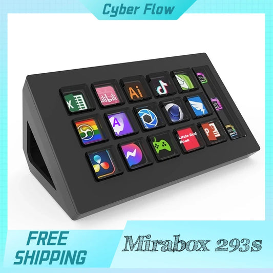 Mirabox 293s Streamdeck Visual 15 Keys Mini Keyboard Lcd Button Living Controller Button For Win/Macos Desktop Controller Custom