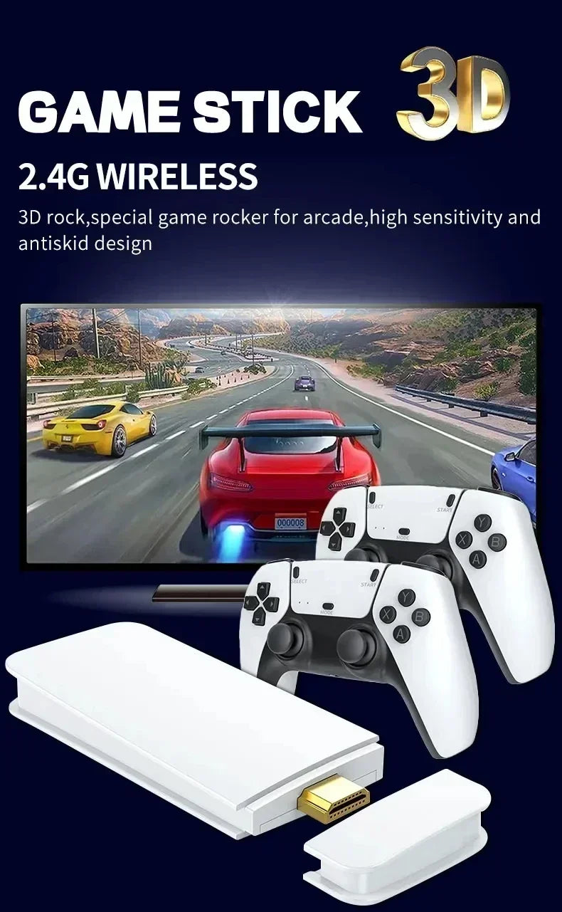 M15 Game Stick Mini TV Handheld Game Classic 4K Retro Game Wireless Controllers HD Output Gaming Consola for PS1 Arcade