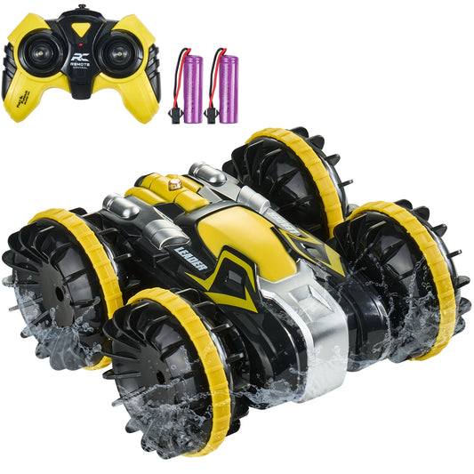 SucceBuy Amphibious RC Car Boat 2.4GHz 12 km/h High-Speed Remote Control Water Racing Boat for Children Kids Birthday Model Toys